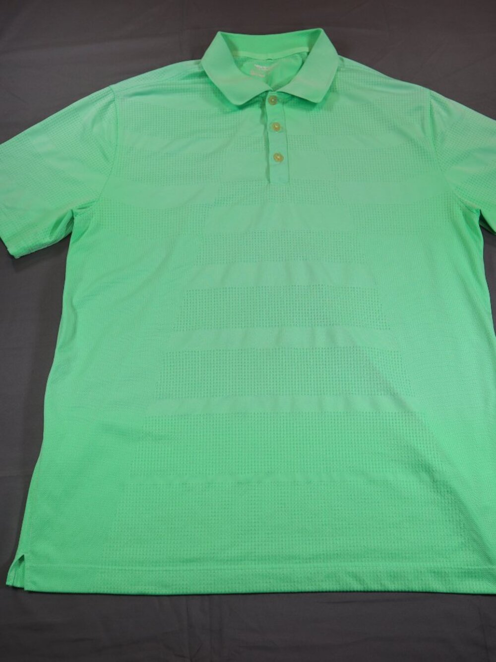 Nike Golf Polo Shirt Mens L Dri-Fit Tour Performance Green Short Sleeve